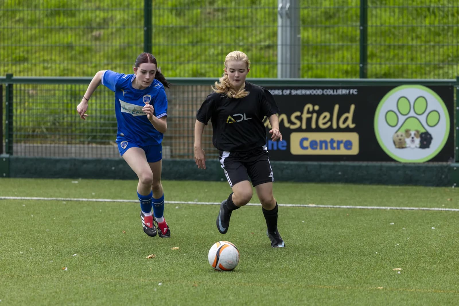 A player on the ball at ADL's girls showcase